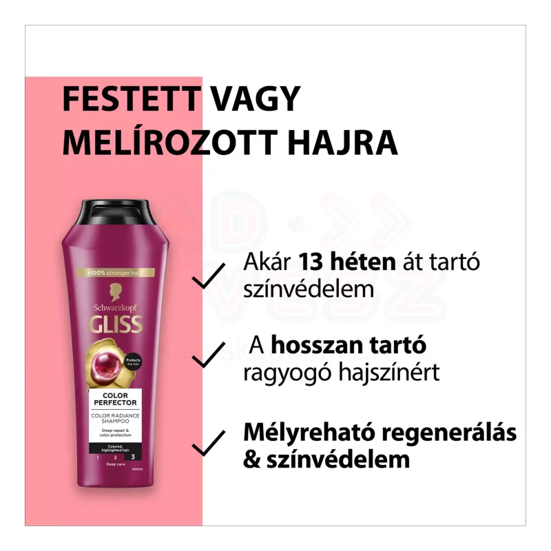 Gliss hajregeneráló sampon 250 ml Ragyogó szín Kép