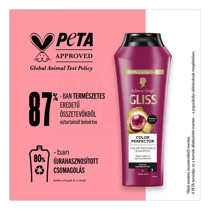 Gliss hajregeneráló sampon 250 ml Ragyogó szín Kép