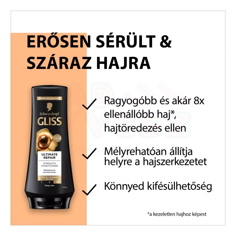 Gliss hajregeneráló balzsam 200 ml Ultimate repair Kép