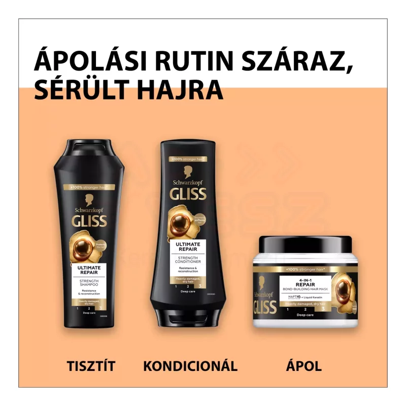 Gliss hajregeneráló balzsam 200 ml Ultimate repair Kép
