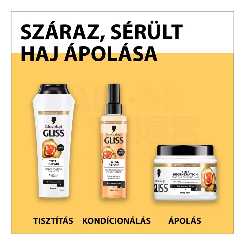 Gliss hajregeneráló balzsam 200 ml Express Repair Teljeskörű regenerálás Kép