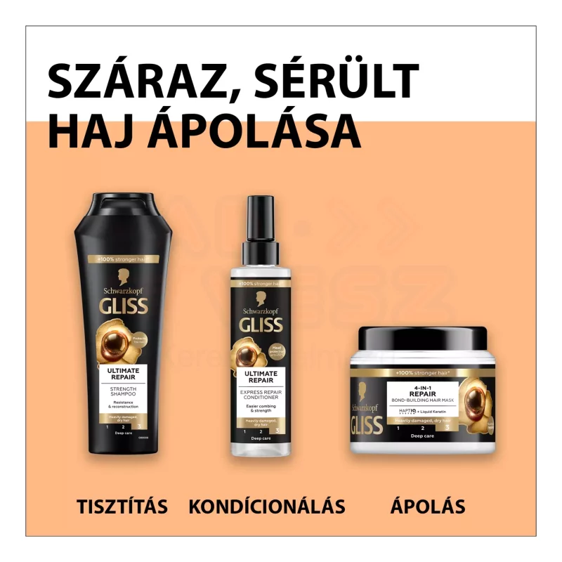 Gliss hajregeneráló balzsam 200 ml Express Repair Ultimate repair Kép
