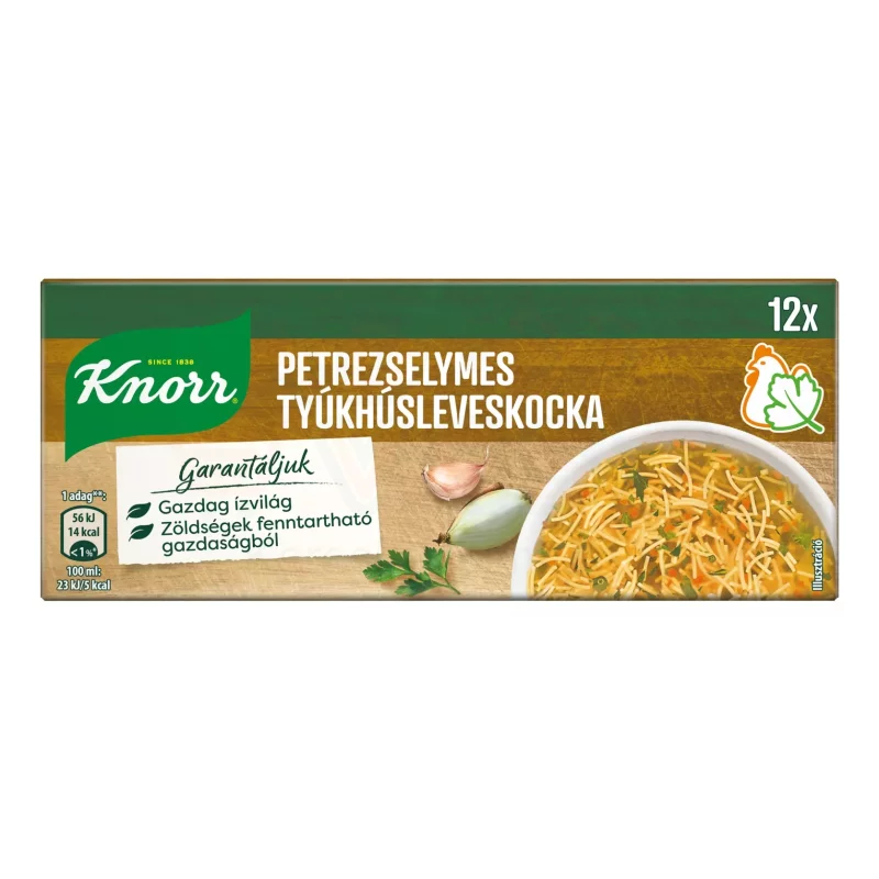 KNORR Kocka Petrezselymes tyúkhúsleveskocka 120 g Kép