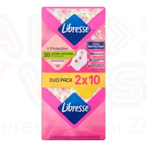 Libresse egészségügyi betét 2x10 db Aloe Vera&Camomile Ultra wings Normal duo