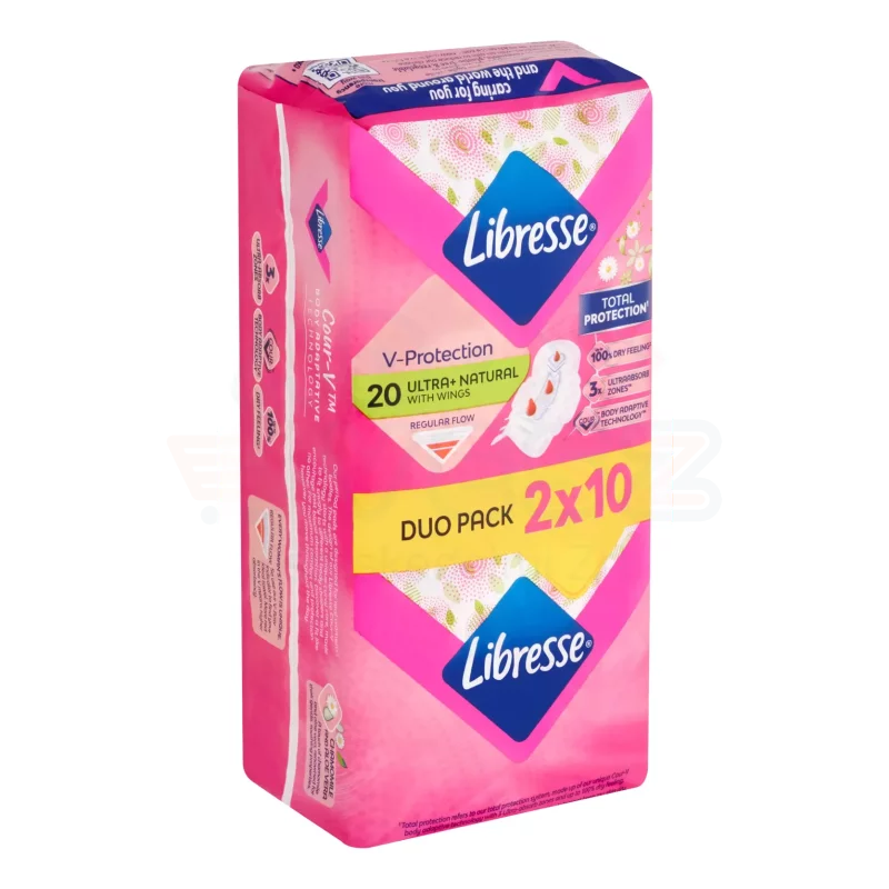 Libresse egészségügyi betét 2x10 db Aloe Vera&Camomile Ultra wings Normal duo Kép
