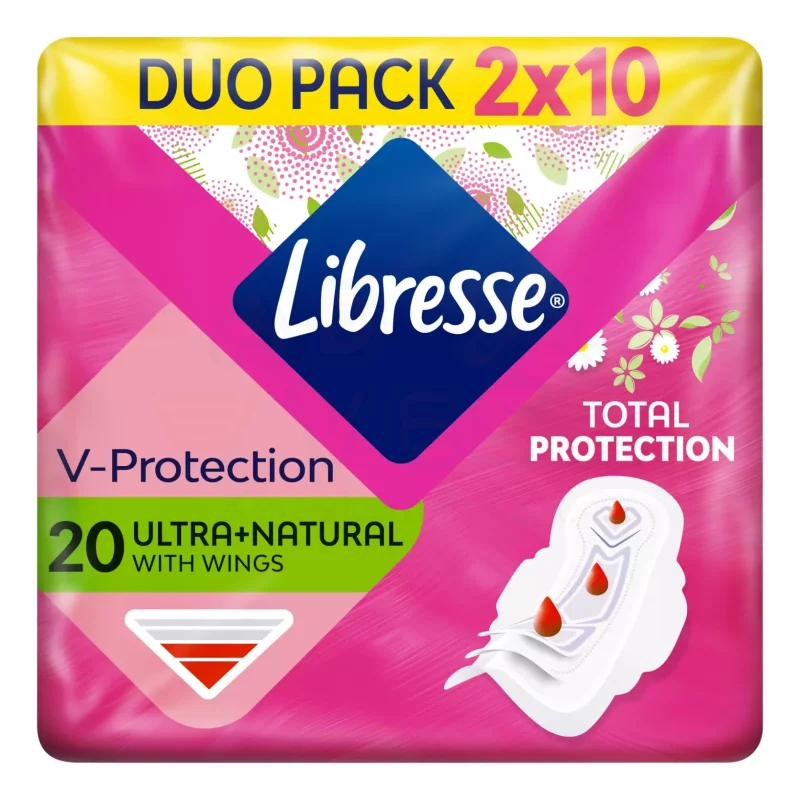 Libresse egészségügyi betét 2x10 db Aloe Vera&Camomile Ultra wings Normal duo Kép