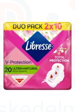 Libresse egészségügyi betét 2x10 db Aloe Vera&Camomile Ultra wings Normal duo Kép