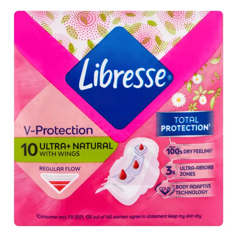 Libresse egészségügyi betét 10 db Ultra Normal vékony szárnyas aloe vera Kép