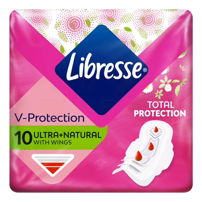 Libresse egészségügyi betét 10 db Ultra Normal vékony szárnyas aloe vera Kép