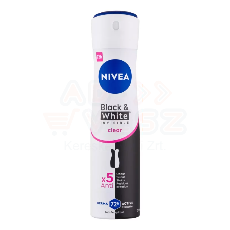 NIVEA Deo spray 150 ml Black&White invisible clear Kép