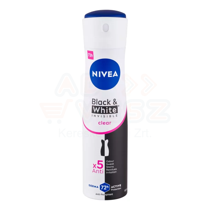 NIVEA Deo spray 150 ml Black&White invisible clear Kép