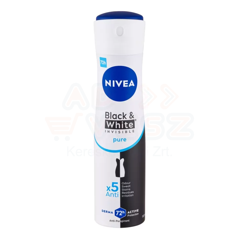 NIVEA Deo spray 150 ml Black&White invisible pure Kép