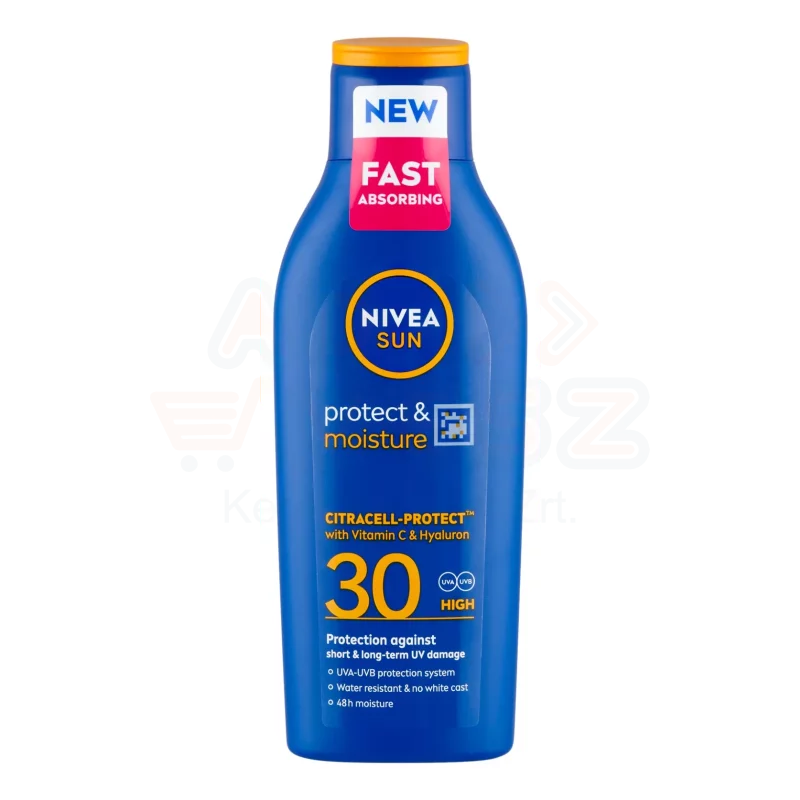NIVEA SUN FF30 Protect & Moisture Naptej 200 ml Kép