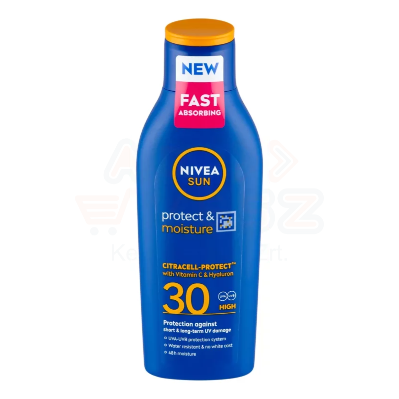 NIVEA SUN FF30 Protect & Moisture Naptej 200 ml Kép