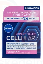 NIVEA Hyaluron Cellular Expert Filler feszesítő éjszakai arckrém 50 ml Kép