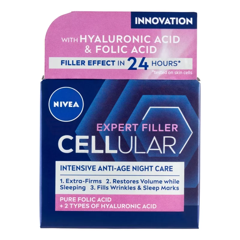 NIVEA Hyaluron Cellular Expert Filler feszesítő éjszakai arckrém 50 ml Kép