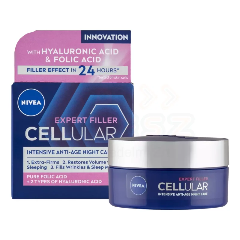 NIVEA Hyaluron Cellular Expert Filler feszesítő éjszakai arckrém 50 ml Kép