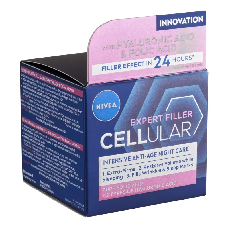 NIVEA Hyaluron Cellular Expert Filler feszesítő éjszakai arckrém 50 ml Kép