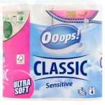 Ooops! Classic toalettpapír 4 tekercs 3 rétegű Sensitive Kép