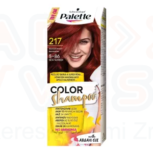Palette Color Shampoo kímélő tartós hajszínező 217 (5-86) mahagóni