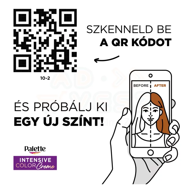 Palette ICC intenzív krémhajfesték A10 (10-2) ultra hamvasszőke Kép