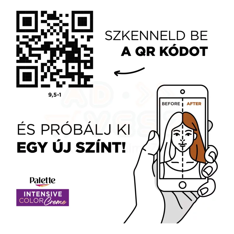 Palette ICC intenzív krémhajfesték C9 (9,5-1) ezüstszőke Kép