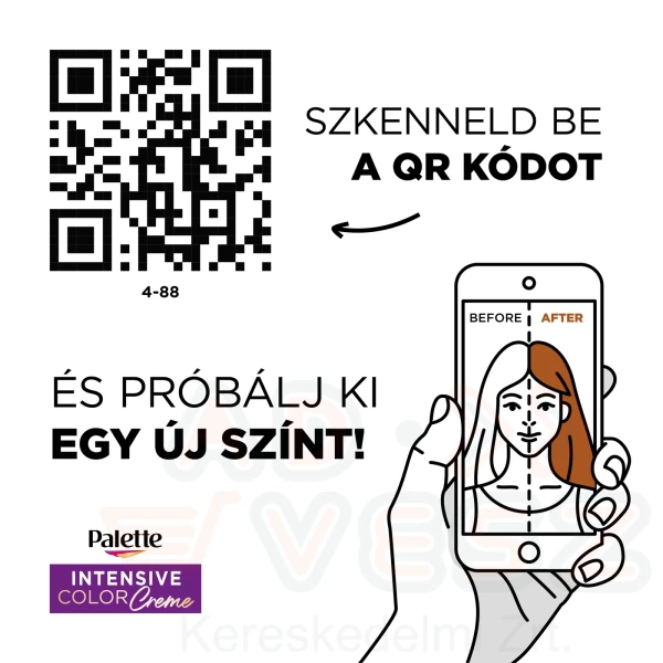 Palette ICC intenzív krémhajfesték RF3 (4-88) intenzív sötétvörös Kép