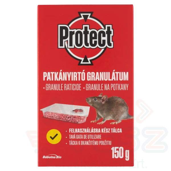 PROTECT rágcsálóirtó granulátum patkány 27 ppm 150 g Kép