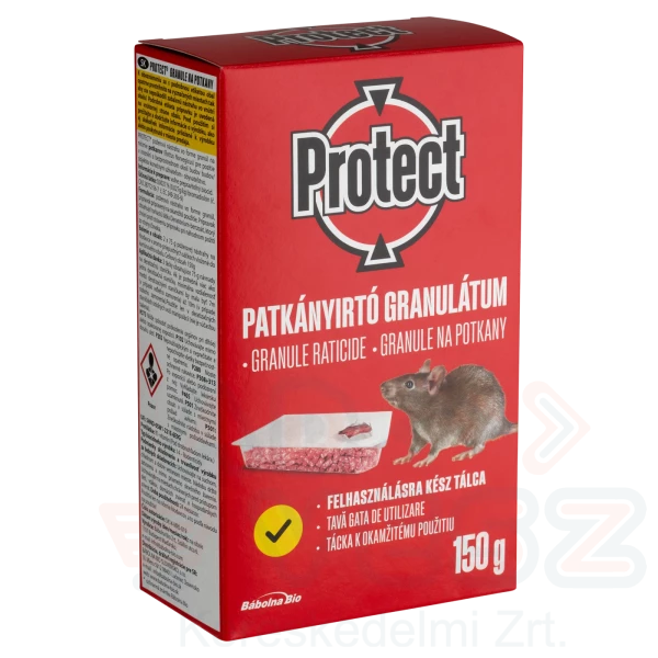 PROTECT rágcsálóirtó granulátum patkány 27 ppm 150 g Kép