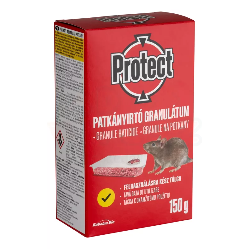 PROTECT rágcsálóirtó granulátum patkány 27 ppm 150 g Kép