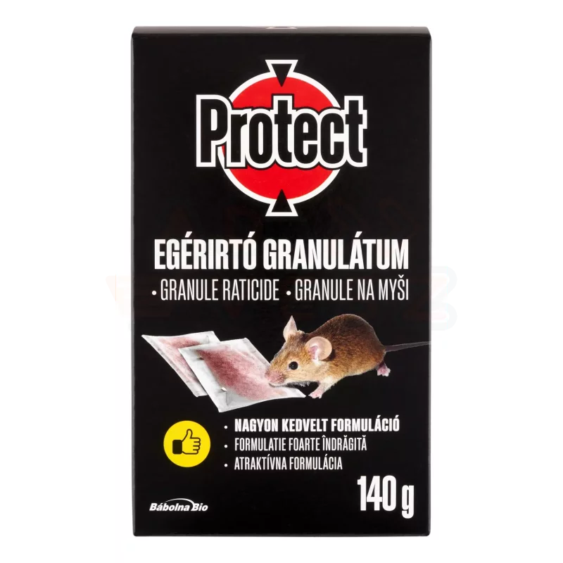 PROTECT rágcsálóirtó granulátum egér 27 ppm 140 g Kép