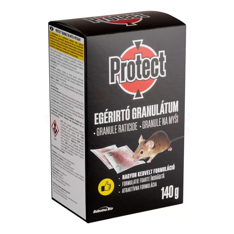 PROTECT rágcsálóirtó granulátum egér 27 ppm 140 g Kép