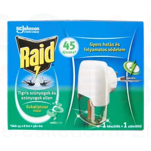 Raid® Elektromos szúnyogirtó készülék Eukaliptusz illattal 45 éjszakás 1 db +27 ml