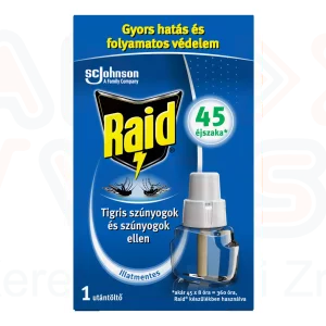 Raid® Elektromos szúnyogirtó utántöltő folyadék 27 ml illatmentes 45 éjszakás