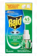 Raid® Elektromos szúnyogirtó utántöltő folyadék eukaliptusz olajjal 27 ml 45 éjszakás Kép