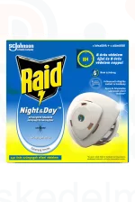 Raid® Night&Day szúnyog- és légyirtó korong készülék utántöltővel 240 órás Kép