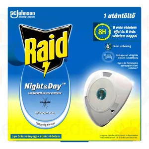 Raid® Night&Day szúnyog- és légyirtó korong készülékhez utántöltő 240 órás