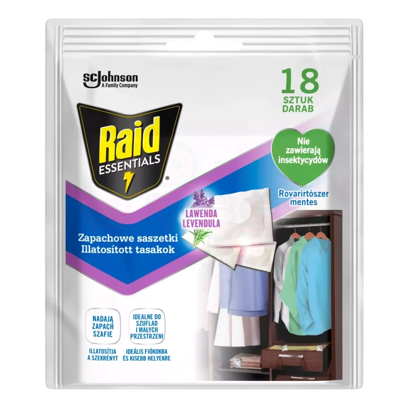 Raid® molyirtó illatosított tasakok levendula illattal 18 x 1,5 g Kép
