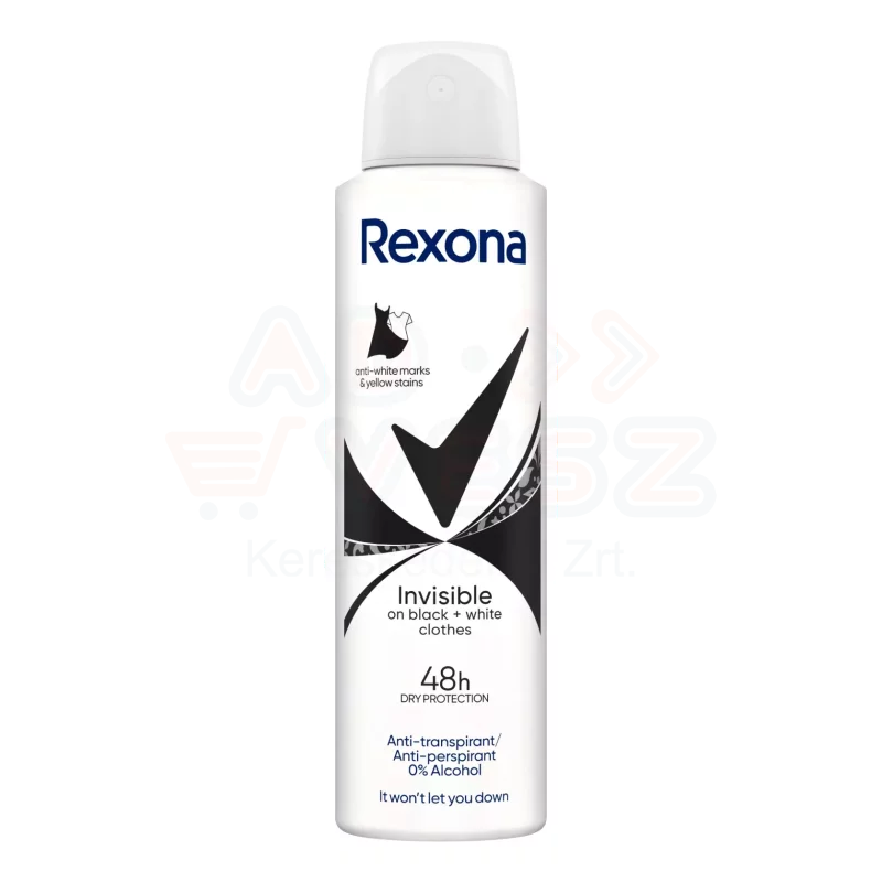 REXONA deo 150 ml Invisible on Black+White clothes Kép