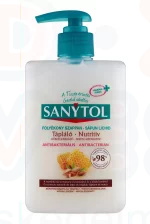Sanytol Antibakteriális Folyékony Szappan Mandulatej és méhpempő 250 ml Kép