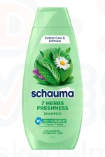 Schauma sampon 400 ml 7 gyógynövény (lelapulás ellen, zsíros hajra) Kép