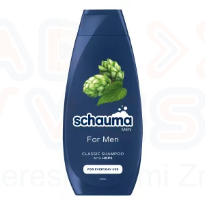 Schauma sampon 400 ml For Men (komlóval, minden hajtípusra)