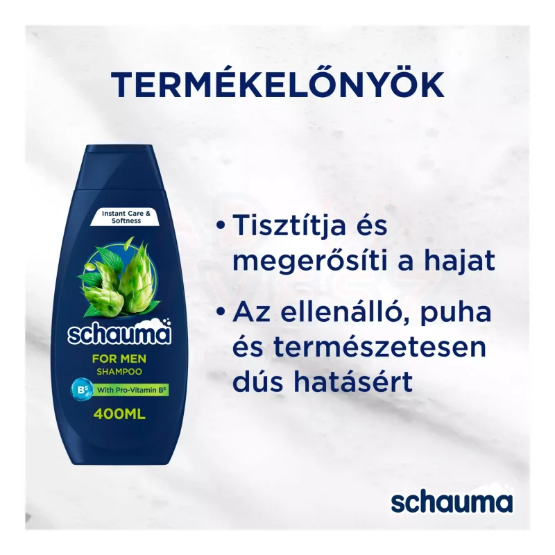 Schauma sampon 400 ml For Men (komlóval, minden hajtípusra) Kép