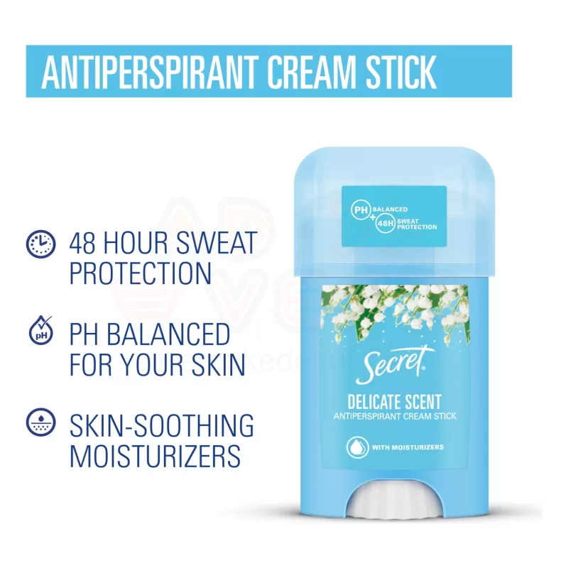 Secret izzadásgátló krém stick 40 ml Platinum Power Delicate Kép