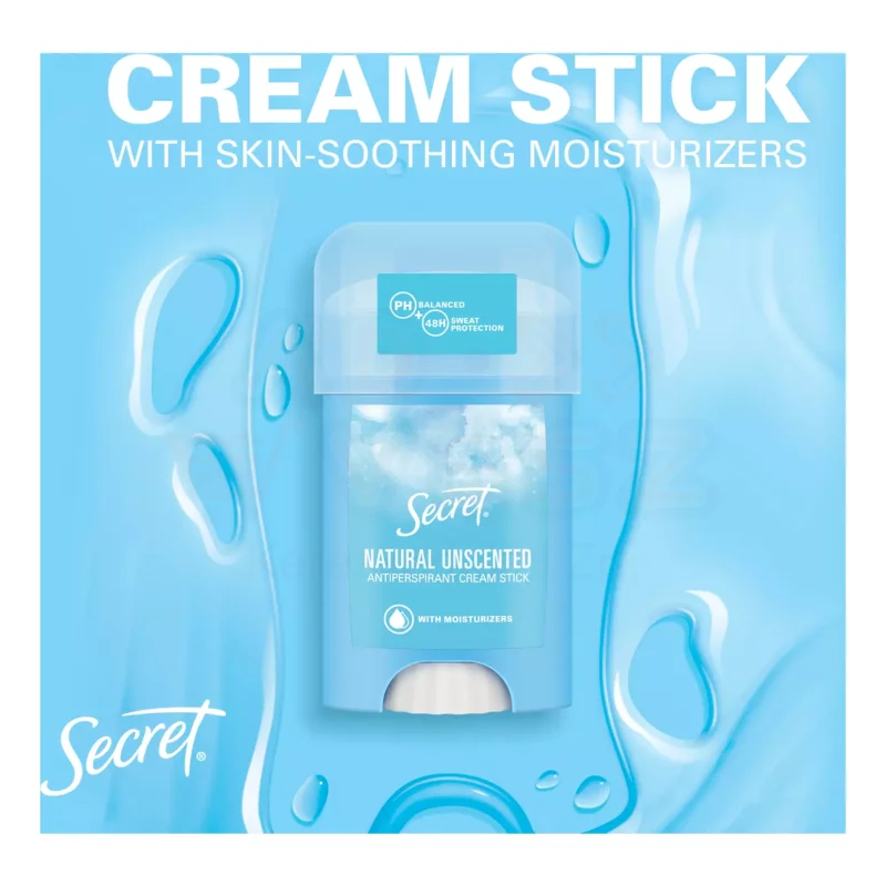 Secret izzadásgátló krém stick 40 ml Natural Kép