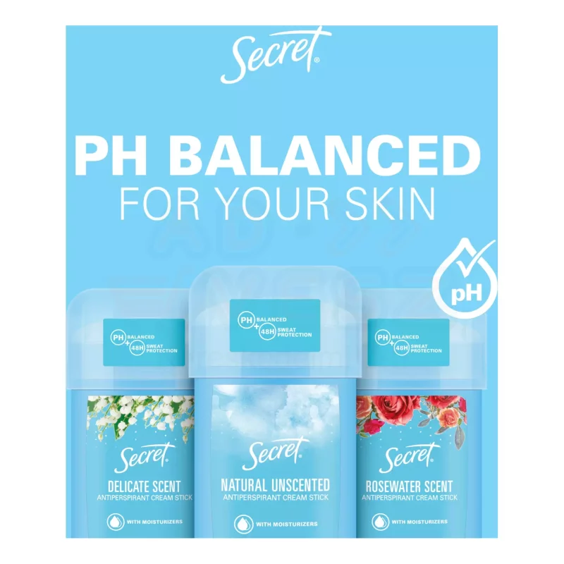 Secret izzadásgátló krém stick 40 ml Natural Kép