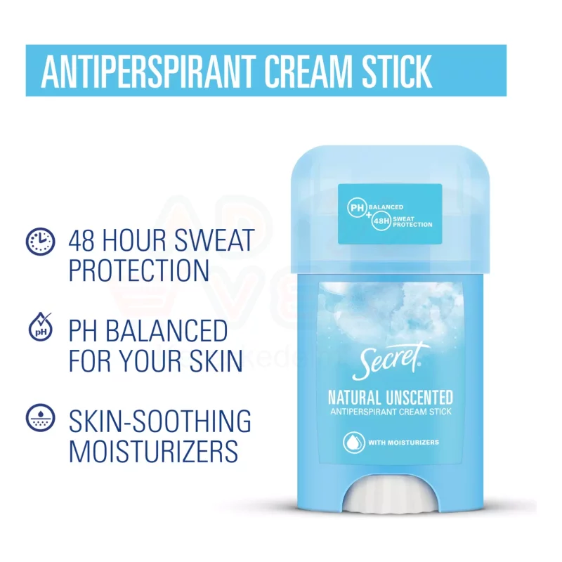 Secret izzadásgátló krém stick 40 ml Natural Kép