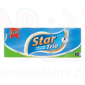 Star Trio toalettpapír 3 rétegű 10 tekercs