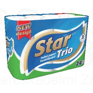 Star Trio toalettpapír 3 rétegű 24 tekercs