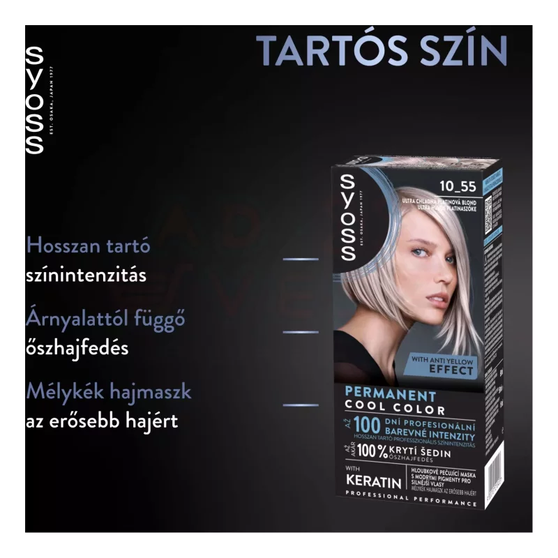 Syoss Color tartós hajfesték 10-55 ultra platinaszőke Kép